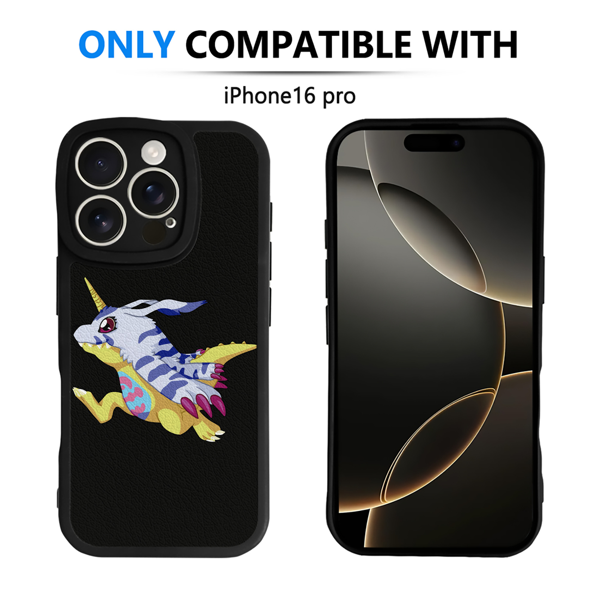 （画像用） Digimon デジタルモンスター/デジモン 【iPhone 16シリーズ対応】シリコンスマホケース（レザー調） 材質：シリコン